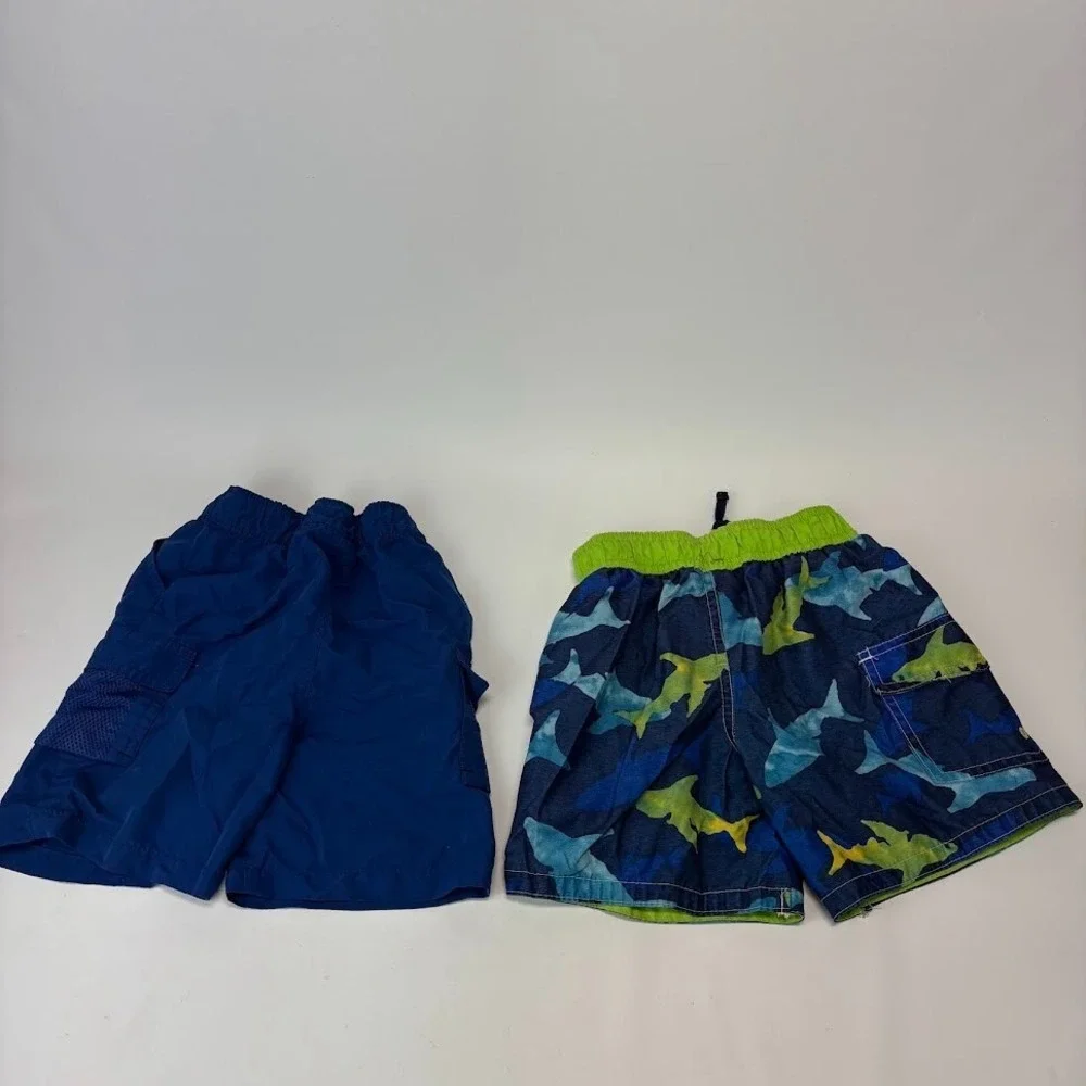 Boys Swimwear Lot 5 pcs Size 2T 24M 3‎ Shorts 2 lycra Rash Guard Tops Y2K Surf